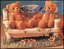 Two Bears On Bench - Heart To Heart, Cherished Teddies Figurine #CRT240 MAIN