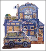Cherished Teddies Town Care Center And Ambulance, Cherished Teddies Display #CRT466 MAIN
