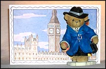 T. James Bear (With Blue Coat And Black Briefcase 2001, Cherished Teddies Figurine #CT107 MAIN