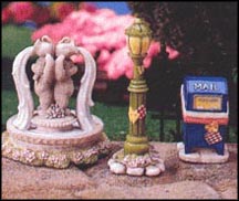 Accessory Set - Mailbox, Lamppost and Water Fountain, Cherished Teddies Accessory #CT983 MAIN