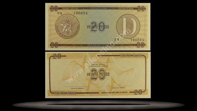 Foreign Exchange, Cuba Banknote, 20 Pesos, P#36 MAIN