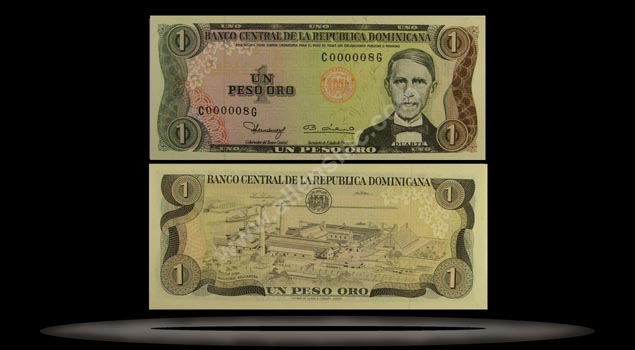 Dominican Republic Banknote, 1 Peso Oro, 1982, P#117c MAIN