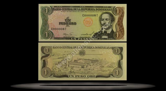 Dominican Republic Banknote, 1 Peso Oro, 1984, P#126a MAIN