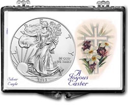 2013 A Joyous Easter with Cross American Silver Eagle Gift Display THUMBNAIL