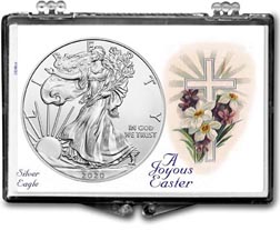 2020 A Joyous Easter with Cross American Silver Eagle Gift Display THUMBNAIL