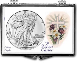 A Joyous Easter with Cross American Silver Eagle Gift Display THUMBNAIL