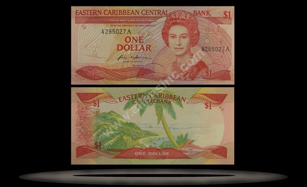 Grenada, East Caribbean States Banknote, 1 Dollar, ND (1985-88), P#17g MAIN