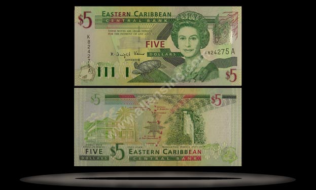 Montserrat, East Caribbean States Banknote, 5 Dollars, ND (2003), P#42m MAIN