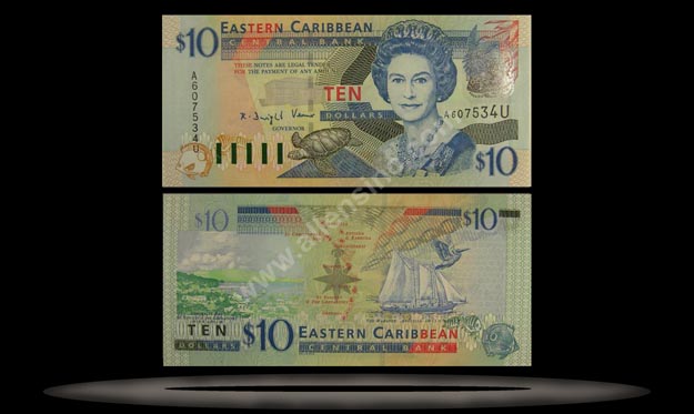 Montserrat, East Caribbean States Banknote, 10 Dollars, ND (2003), P#43m MAIN