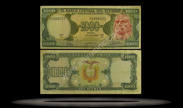 Ecuador Banknote, 1000 Sucres, 9.10.1978, P#120a MAIN