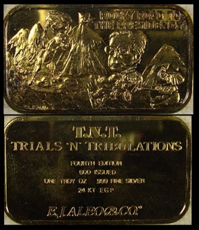 Watergate - Rocky Road To The Presidency, gold plated' Art Bar by EJ Aleo & Associates. MAIN