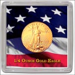 Snap-Tite Coin Display - 2" x 2", Gold Eagle 1/4oz MAIN