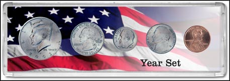 Snap-Tite Set Display - 2" x 6", Cent thru Half Dollar - Year Set MAIN