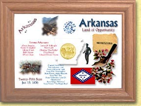 Arkansas State Quarter Frame - with Gold Plated State Quarter MAIN
