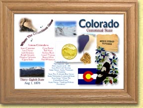 Colorado State Quarter Frame - with Gold Plated State Quarter MAIN