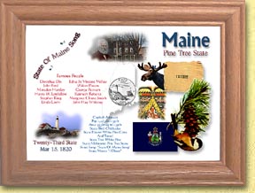 Maine State Quarter Frame MAIN