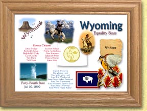 Wyoming State Quarter Frame - with Gold Plated State Quarter MAIN
