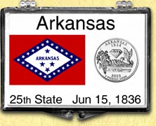 Arkansas - State Flag Snaplock Display MAIN