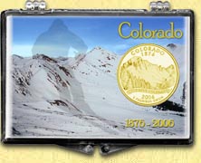 Colorado - Colorful Colorado Snaplock Display - with Gold Plated State Quarter MAIN