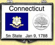Connecticut - State Flag Snaplock Display MAIN