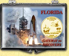 Florida - Gateway To Discovery Snaplock Display - with Gold Plated State Quarter MAIN