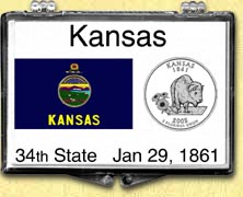 Kansas - State Flag Snaplock Display MAIN
