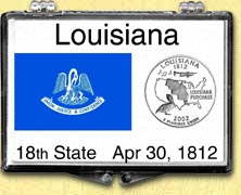 Louisiana - State Flag Snaplock Display MAIN
