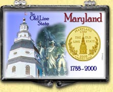 Maryland - Old Line State Snaplock Display - with Gold Plated State Quarter MAIN
