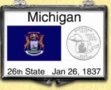 Michigan - State Flag Snaplock Display MAIN