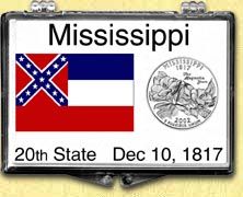 Mississippi - State Flag Snaplock Display MAIN