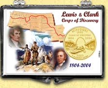Missouri - Lewis & Clark Snaplock Display - with Gold Plated State Quarter MAIN