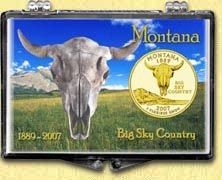 Montana - Big Sky Country Snaplock Display - with Gold Plated State Quarter MAIN