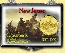 New Jersey - Crossroads of the Revolution Snaplock Display - with Gold Plated State Quarter MAIN