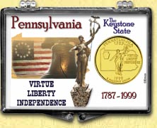 Pennsylvania - Keystone State Snaplock Display - with Gold Plated State Quarter MAIN