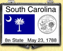 South Carolina - State Flag Snaplock Display MAIN