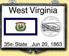 West Virginia - State Flag Snaplock Display MAIN