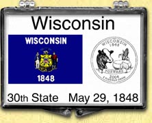 Wisconsin - State Flag Snaplock Display MAIN