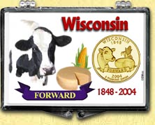 Wisconsin - Forward Snaplock Display - with Gold Plated State Quarter MAIN