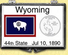 Wyoming - State Flag Snaplock Display MAIN