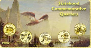 2002 State Quarter Set - with Gold Plated State Quarters MAIN