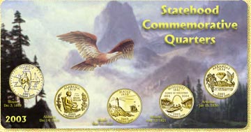 2003 State Quarter Set - with Gold Plated State Quarters MAIN