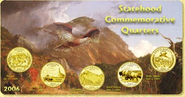 2006 State Quarter Set - with Gold Plated State Quarters MAIN