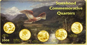 2008 State Quarter Set - with Gold Plated State Quarters MAIN