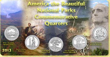 2013 America The Beautiful National Parks Quarter Set MAIN