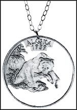 Alaska Cut-Out Coin Necklace MAIN