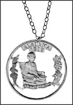Alabama Cut-Out Coin Necklace MAIN