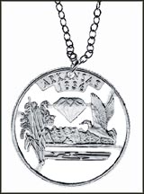 Arkansas Cut-Out Coin Necklace MAIN