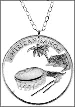 American Samoa Cut-Out Coin Necklace MAIN