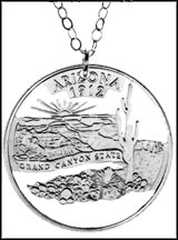 Arizona Cut-Out Coin Necklace MAIN