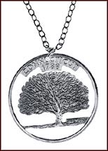 Connecticut Cut-Out Coin Necklace MAIN